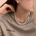 thumbnail image 1 of Collar de perlas para mujer, diseño de nicho que combina con todo, cadena de clavícula de lujo de alta gama, colgante de amor, joyería, 1 of 1