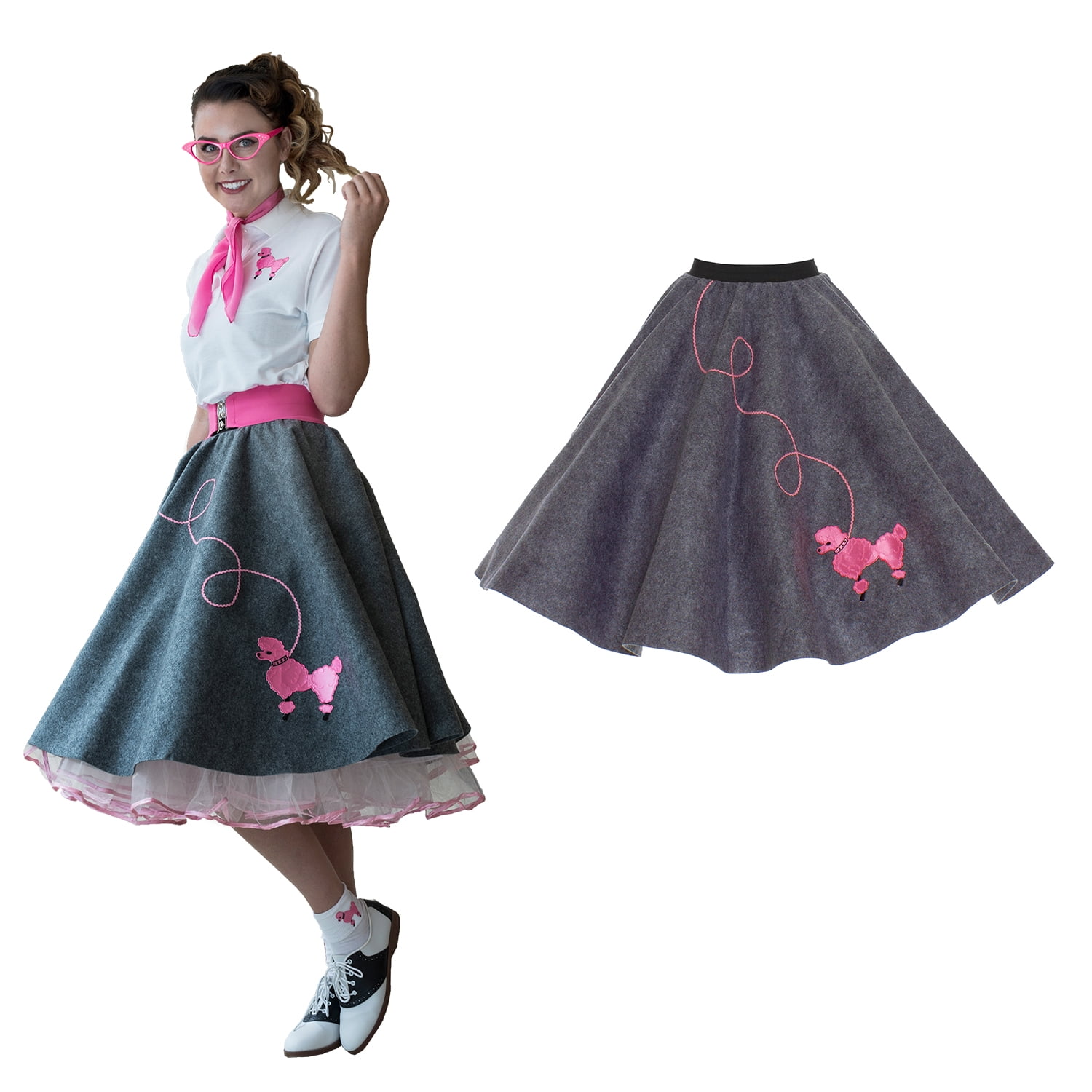 Adult Plus Size 50's Poodle Skirt Women Costume Handmade in the USA