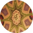 thumbnail image 1 of Ahgly Company Machine Washable Indoor Round Transitional Mahogany Brown Area Rugs, 6' Round, 1 of 7