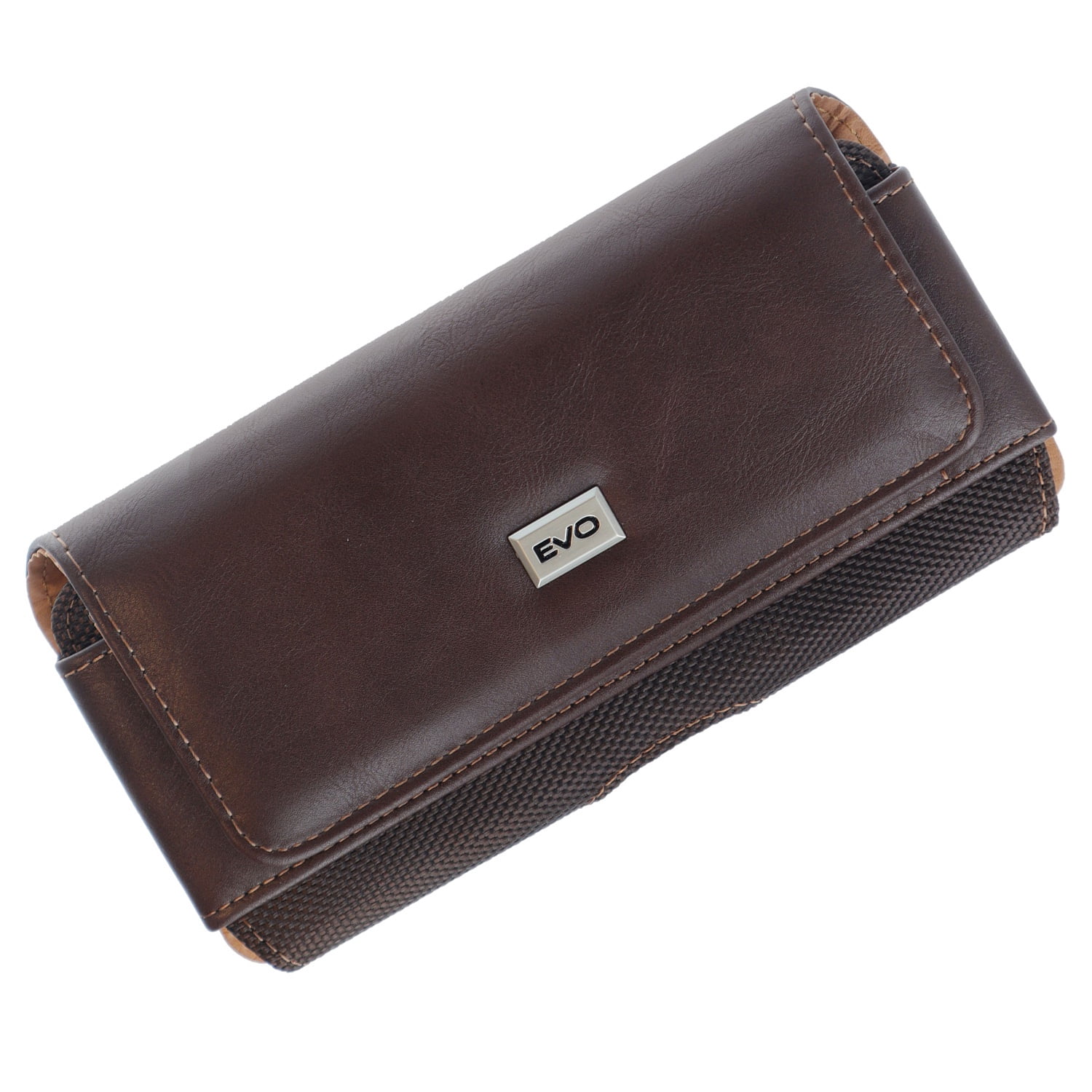 EVO 6.9" Horizontal Texture Leather Pouch - Brown
