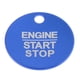 thumbnail image 2 of Botón de arranque y parada de motor de coche de aleación de aluminio, decorativa para cubierta, se la la adaptaciónción Taurus Inicio Parada Azul Sharpla Etiqueta engomada del botón de parada de arranque del coche, 2 of 8