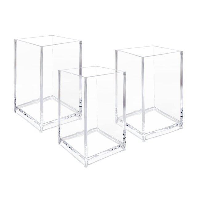 Soporte para bolígrafos cosméticos, paquete de 3 unidades, acrílico transparente, Newkita