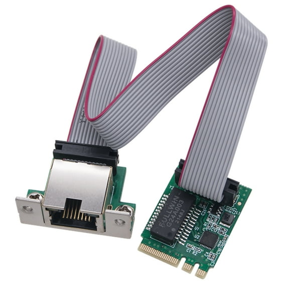 Yibooy M.2 Network Card 10/100/1000Mbps M.2 A E To Gigabit Ethernet Card for Desktop PC