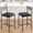 2pcs bar chair only, grey (without table), variant on Bar Table and Chairs Set for 2, 3-Piece Dining Set, Counter Height Pub Table with 2 Upholstered Chairs & Storage Shelves for Kitchen SmallSpace
