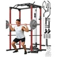 thumbnail image 2 of BeesClover Cage d'Alimentation, Supports d'Alimentation Multifonctions pour Gym à Domicile avec Système de Croisement de Câbles, Capacité de Poids de 1600 Lb Support D\'entraînement Physique pour Squats pour l'Entraînement de Force avec Accessoire d'Entraînement Supplémentaire, 2 of 8