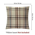 thumbnail image 4 of Acheng Fall Buffalo Check Throw Pillow Covers, Autumn Farmhouse Plaid Decorative Cushion Covers for Couch Sofa Living Room, Pack of 2,Beige 18x18in, 4 of 7