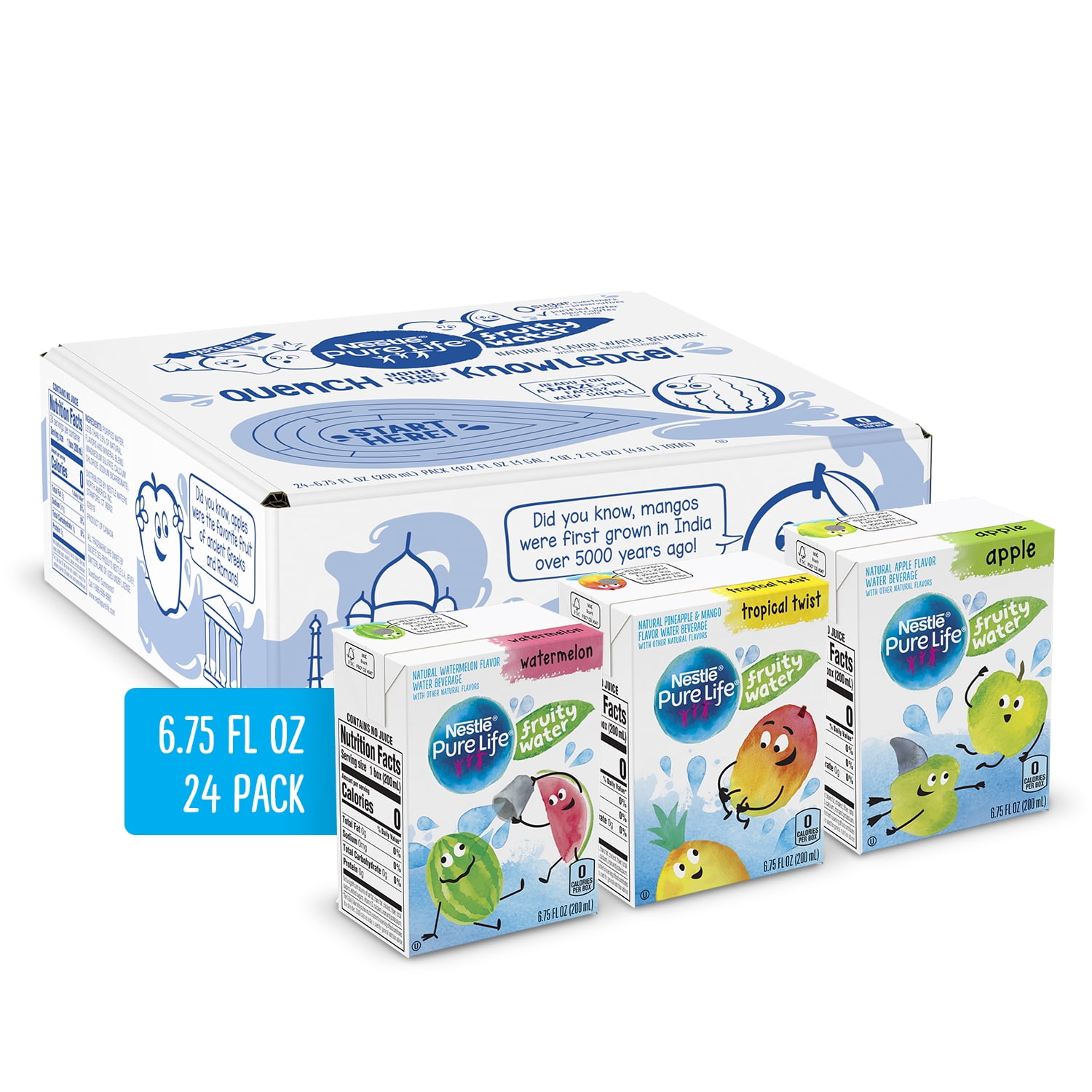 Nestle Pure Life Fruity Water Variety Pack, 6.75 Fl. Oz