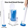 thumbnail image 3 of ZQZiQi Toilet Brush and Holder Set, 1 Disposable Toilet Brush with Holder, 24 Refill Heads & Extra Crevice Cleaning Brush, 3 of 7