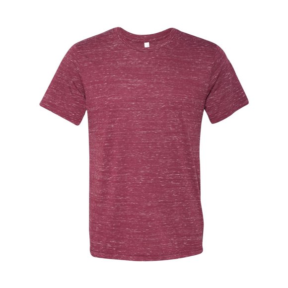 Bella + Canvas Unisex Poly-Cotton Short-Sleeve T-Shirt, 2XL, MAROON MARBLE