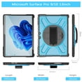 thumbnail image 6 of XYX Case for 13 inch Microsoft Surface Pro 11/Surface Pro 10/Surface Pro 9, 360 Rotating Heavy Duty Shockproof Cover with Kickstand and Hand Strap (Sky Blue), 6 of 7