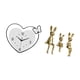 thumbnail image 5 of Reloj De Pared De Corazón De Acrílico Y Conjunto De Figuras De Familia De Conejos, Diseño Decorativo Creativo Para Sala De Estudio, Cafetería, Escritorio De Oficina, Mesa De Exhibición,, 5 of 8