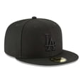 thumbnail image 3 of New Era Gorra Los Angeles Dodgers Blackout Basic MLB 59Fifty Negra Cerrada, 3 of 5