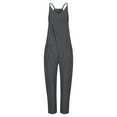 thumbnail image 4 of Jsaierl Jumpsuits for Women Casual Summer Rompers Sleeveless Loose Spaghetti Strap Baggy Overalls Jumpers with Pockets 2024, 4 of 6