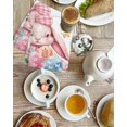 thumbnail image 4 of Spring Easter Kitchen Dish Towels for Drying Dishes Set of 2, Pink Cute Rabbits Flowers Eggs Butterflies Plants Waffle Weave Microfiber Hand Tea Bathroom Towels Quick Dry & Absorbent Towel 15.7x23.6, 4 of 7