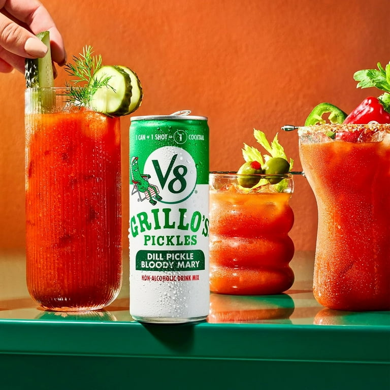 V8 Juice Grillo's Pickles Dill Pickle Bloody Mary Mix, Tomato