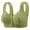 Green, variant on Womens Plus Size Front Closure Bras Wireless Seamless Full Coverages Fixed Bralettes Lightweight Breathable Comfortable Convenient Front Button Bras Green 36