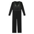 thumbnail image 4 of Kaerm Kids Boys Rhinestone Latin Dance Jumpsuit Full Body Leotard Skating Unitard Performance Dancewear Black 10, 4 of 6