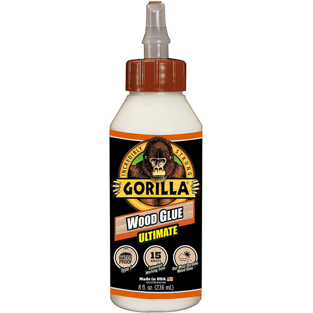 Gorilla 8 Ounce Ultimate Waterproof Wood Glue, 1Pack, Natural