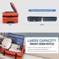 thumbnail image 5 of 30" Large Checked Luggage Expandable Softside Suitcase with Wheels Heavy-Duty Waterproof Wheeled Luggage Bag, Orange - TA069, 5 of 7