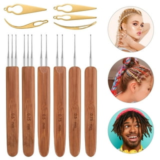 codace 4 Pcs Crochet Hooks for Dreadlock, Metal Interlocking Tool for locs  Soft Handles Hair Loc Accessories for Dreads, Stainless