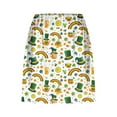 thumbnail image 4 of Tnhcen Women's Saint Patrick's Day Tennis Skirt High Waist 4 Way Stretch Built - in Shorts Running Skirt Yoga Skirt Moisture Wicking Athletic Skirt for Sports Workout Green Shamrock Print, 4 of 5
