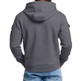 thumbnail image 6 of Men's Zip Up Cargo Hoodie Multi Pocket Drawstring Hood Long Sleeve Outdoor Tactical Hooded Jacket Dark Gray 3XL, 6 of 6