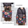 thumbnail image 6 of FORMRS 16" Laptop Bag Carrying Sleeve Case with Handle Travel Shoulder Briefcase, Vibrant Pink Floral Pattern, 6 of 8