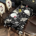 thumbnail image 6 of Black Gothic Moon Flower Star Pattern Rectangle Tablecloth 60"x102",Waterproof Polyester Rectangle Table Cloth, Wipeable Spillproof Polyester Tablecloth for Dining, Camping, Indoor and Outdoor, 6 of 6
