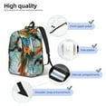 thumbnail image 4 of Naloa Colorful Birds Pine Branch Canvas Backpack for Men Women Rucksack Casual Travel Daypack College Tote Satchel Bookbag for Teens-Small, 4 of 7