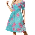 thumbnail image 3 of Vestido de mansión embrujada, vestido de manga corta, vestidos elegantes para mujer, vestido de verano para mujer 2025, 3 of 7