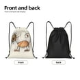 thumbnail image 5 of Kdxio Brown Cat Cartoon Print Drawstring Backpack Bag,Waterproof Draw String Back Sack, Gym Drawstring Bags Swim Bag For Unisex, 5 of 9
