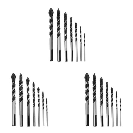 

3X Tungsten Carbide Drill Bit Set for Porcelain Ceramic Tile Concrete Brick Wall Glass (3 4 5 6 8 10 12mm)