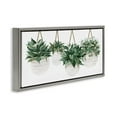 thumbnail image 3 of Stupell Industries Hanging Planters House Plants Botanical & Floral Painting Gray Floater Framed Canvas Art Print Wall Art, 25 x 11, 3 of 9