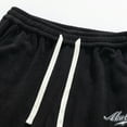 thumbnail image 6 of CONROSES Mens Fleece Baggy Sweatpants Letter Graphic Y2K Pants for Men Casual Wide Leg Elastic Waist Drawstring Soft Loose Sports Joggers With Pockets, 6 of 9