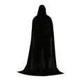 thumbnail image 1 of Capa con capucha,Capa larga con capucha para cosplay de Halloween para niños,Capa con capucha de terciopelo para niños de Halloween,Capa infantil Túnica Traje de mago Lavado a, 1 of 8