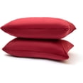thumbnail image 2 of Cheer Collection Velour Throw Pillows - Set of 2 Decorative Couch Pillows - 12" x 20" - Maroon 12" x 20" (Set of 2) Maroon, 2 of 4