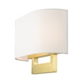thumbnail image 4 of 45221-12 Livex Lighting 2 Light Medium Wall Sconce In Contemporary Style-9 Inches Tall and 13 Inches Wide-Satin Brass Finish, 4 of 15