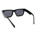 thumbnail image 4 of Womens Classy Mod Horn Rim Plastic Fashion Chic Sunglasses All Black, 4 of 4