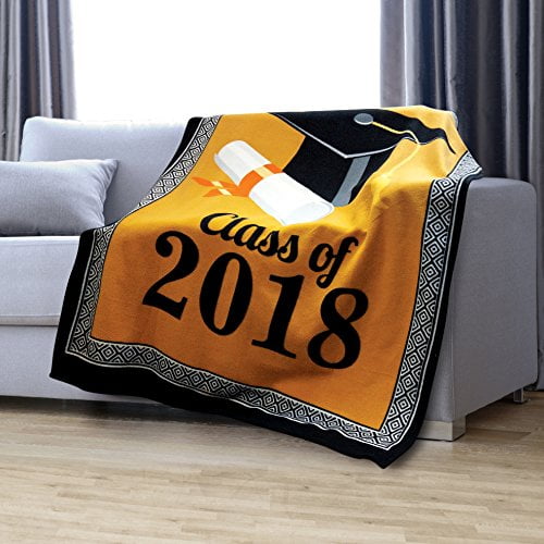 Kovot 2018 Graduation Throw Fleece Blanket Class of 2018" Graduation