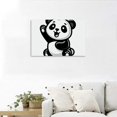thumbnail image 4 of BCIIG Animal Panda Canvas Wall Art Cute Panda on Branches Picture Gallery Wrapped for Kids Room Nursery Bathroom Framed Artwork, 4 of 5
