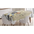 thumbnail image 1 of Ambesonne Animal Tablecloth Rectangular Table Cover, Farm Sheep Basketball, 60"x84", Tan and Grey, 1 of 3