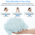thumbnail image 3 of Shredded Memory Foam Pillow King Size Set of 2, Cooling Bed Pillows for Hot Sleepers, Firm, Supportive and Breathable Bed Pillows for Side Back Stomach Sleepers, 3 of 8