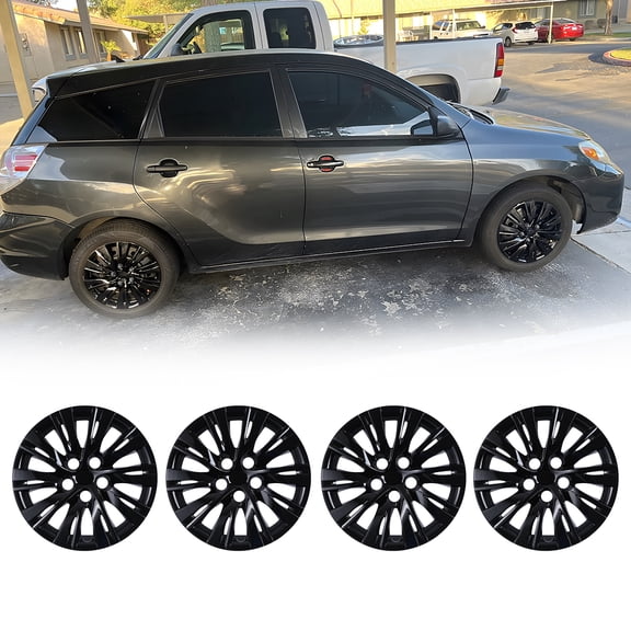 4Pcs/set Cover Hubcaps ,16 Inch Hubcaps Wheel Rims Cover for 2012-2014 TOYOTA CAMRY/TOYOTA CAMRY HYBRID Compatible With Steel Wheels and Snap On Installation PP Material(16-Inch, Black Lacquer)