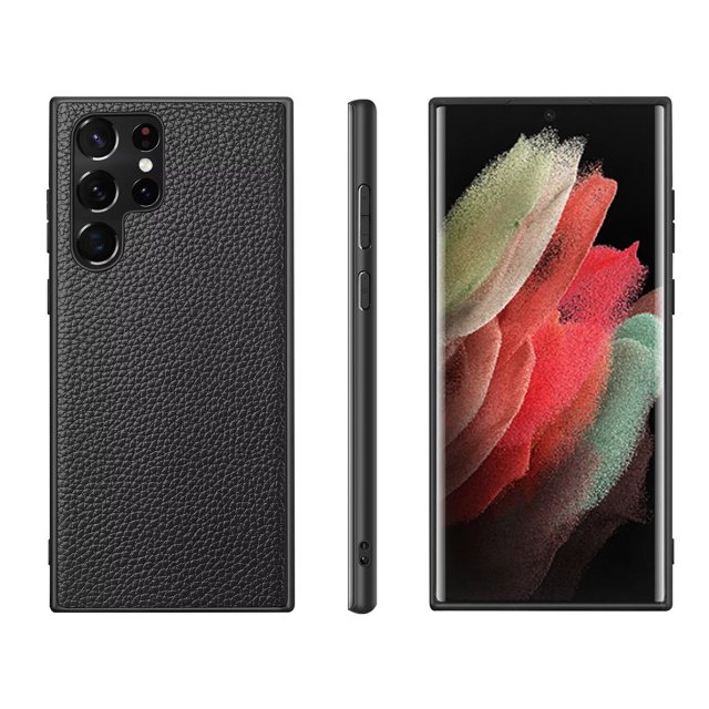 GadgetCom Étui de Remplacement Compatible avec Samsung Galaxy S24 Ultra, Cuir Véritable