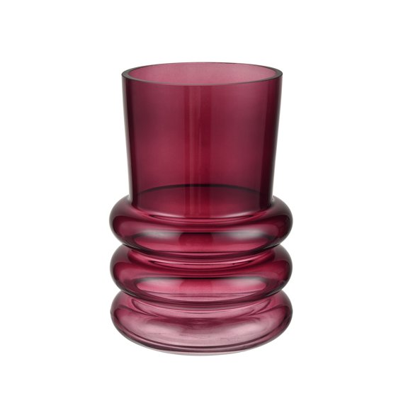 Elk Home Oria Mid Century Modern Vase in Maroon Finish