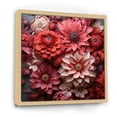 thumbnail image 2 of Designart "Symbolic Red Blooms Of Zinnias" Zinnias Floater Framed Wall Decor, 2 of 5