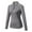 Gray, variant on Women Zipper Long Sleeve Sports Tops Fitness Yoga Training Quick-Drying Clothes