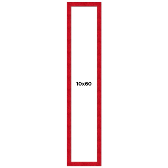 10x60 Frame Red Burl Solid Wood Picture Frame Width 1.75 Inches | Interior Frame Depth 0.5 Inches |