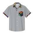 thumbnail image 4 of Hawaiian Shirt For Men, Men's Vintage Button Down Bowling Shirts Short Sleeve Summer Beach Shirt 3XL, 4 of 5