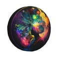thumbnail image 2 of LNWH AI Abstract Art Pattern Waterproof Spare Tire Cover, Universal Spare Tire Wheel Covers 15 inch, 2 of 8